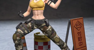 Azerama - King of Fighters - Leona Heidern - 3D STL