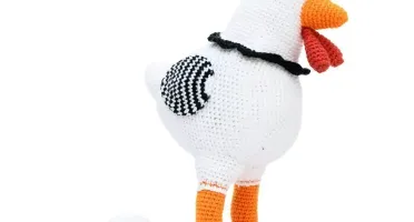 Galinha com Ovos Decorativos em Amigurumi