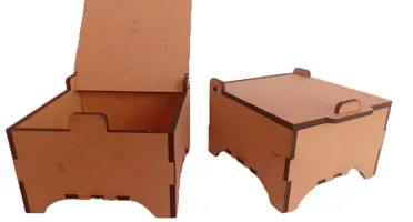 Kit Caixa de mdf com tampa, caixinha tipo porta treco 9x9