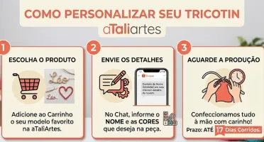 Guirlanda Ursinho Personalizado em Tricotin