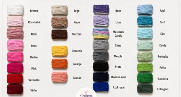 Guirlanda Ursinho Personalizado em Tricotin