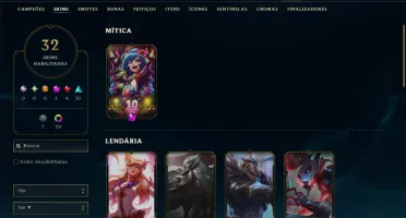 Prata 4 com 65 Champs e 32 Skins