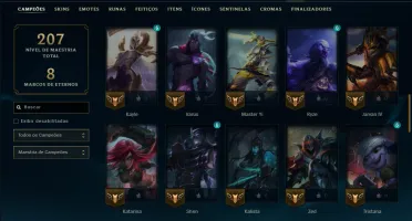 Prata 4 com 65 Champs e 32 Skins