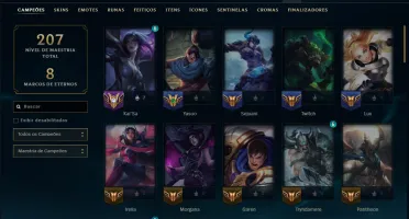 Prata 4 com 65 Champs e 32 Skins