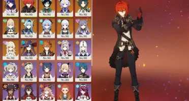 conta genshin impact AR57, 12 personagens 5 estrelas, 23 4 E