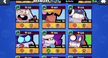 Conta Brawl 34/34 Brawlers