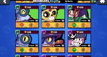 Conta Brawl 34/34 Brawlers