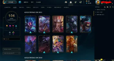 conta lol ouro 4 104 skins 141 champs
