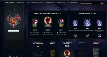 Conta Unranked com TODOS os champs e 248 Skins + 5 Ultimates