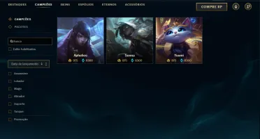 CONTA LEAGUE OF LEGENDS