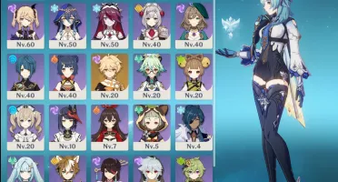 Eula + Raiden + Nahida + Mona C1+ Harpa celestial AR 39