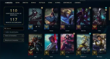 Conta bronze 2 com 14 skins e 48 champs