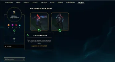 Conta bronze 2 com 14 skins e 48 champs