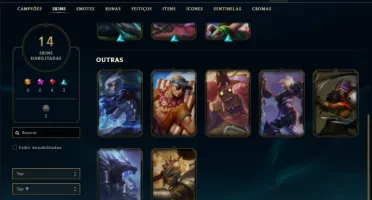 Conta bronze 2 com 14 skins e 48 champs