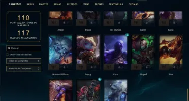 Conta bronze 2 com 14 skins e 48 champs