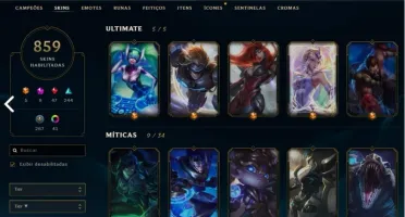 Conta League of Legends 870 Skins