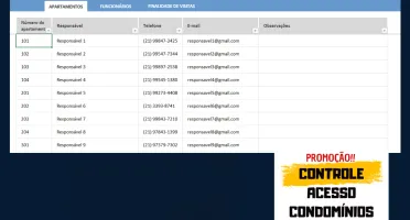 Planilha para Controle de Acesso em Condomínios