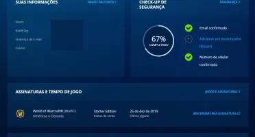 CONTA BLIZZARD COM 31,00 DE SALDO E DIABLO