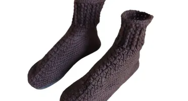 Pantufa de Lã Adulto Marrom 39