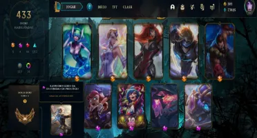 conta League of legends ouro2 com433 skins