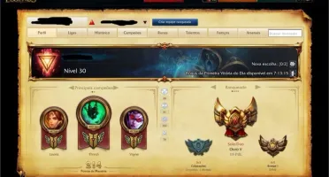 Conta League of Legends OURO / 126 SKINS / 11 RUNEPAGE