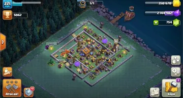 CLASH OF CLANS CV 13 e base do construtor barato!!