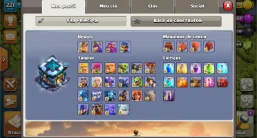 CLASH OF CLANS CV 13 e base do construtor barato!!