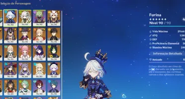 Conta Genshin Ar60 21 Personagens 5 e Honkai Ar70 15 Per 5