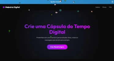 Site SaaS Cápsula do Tempo Digital – Venda Memórias Online c