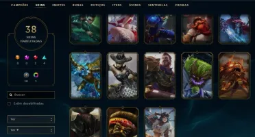 Conta antiga de league of legends,38 skins,139 champs