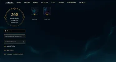 Conta antiga de league of legends,38 skins,139 champs
