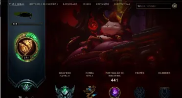 Conta Lol Platina 3 com todos os champions e 72 skins!