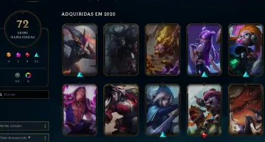 Conta Lol Platina 3 com todos os champions e 72 skins!