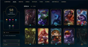 Conta League Of Legends Gold V / 50 Skins / Todos Campeões