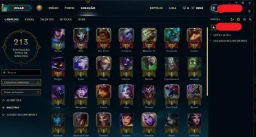 Conta borda Prata com 49 campeões e 8 skins