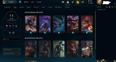 Conta League of Legends Sett Dragão de Obsidiana Prestígio