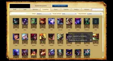 Conta lvl 30 com Skin raras do lol