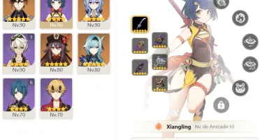 CONTA GENSHIN AR55 HUTAO e HOMA, SHOGUN e LUZ DO CORTADOR E+
