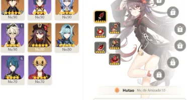 CONTA GENSHIN AR55 HUTAO e HOMA, SHOGUN e LUZ DO CORTADOR E+