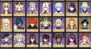 CONTA GENSHIN AR55 HUTAO e HOMA, SHOGUN e LUZ DO CORTADOR E+