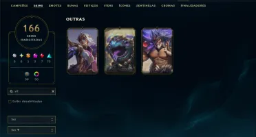 Prata 4 com TODOS os Champs e 166 Skins ( ADC / SUP / TOP )