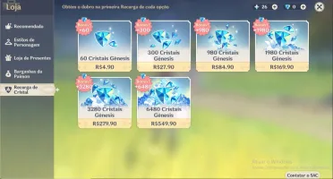 CONTA COM CHILDE + KEQING / AR 35 / GENSHIN IMPACT