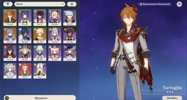 CONTA COM CHILDE + KEQING / AR 35 / GENSHIN IMPACT