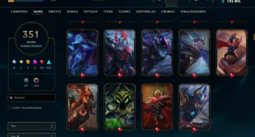 Conta No Lol Diamante 350 Skins,Todos Os Campeões,200 Croma+