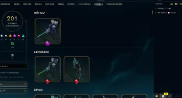 Conta No Lol Diamante 350 Skins,Todos Os Campeões,200 Croma+