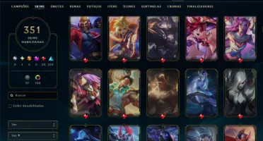Conta No Lol Diamante 350 Skins,Todos Os Campeões,200 Croma+