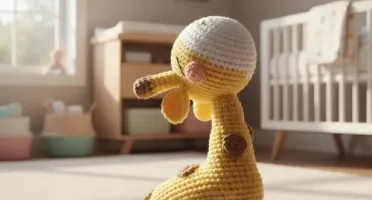 Girafa Amigurumi Média Decoração Infantil Artesanal