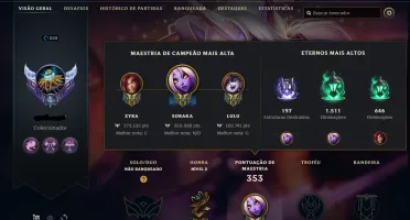 Conta League Of Legends Lvl 202 Full Acesso