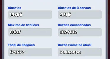 Conta Clash Royale - TODAS cartas lvl 13 + 1 milhão de gold