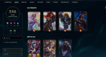 CONTA DE LOL - 246 SKINS - 143 CHAMPS